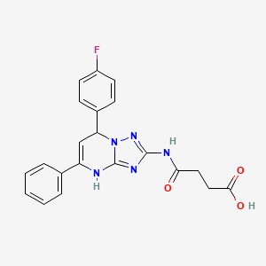 4-{[7-(4-Fluorophenyl)-5-phenyl-3,7-dihydro[1,2,4]triazolo[1,5-a]pyrimidin-2-yl]amino}-4-oxobutanoic acid