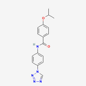 molecular formula C17H17N5O2 B11338165 4-(propan-2-yloxy)-N-[4-(1H-tetrazol-1-yl)phenyl]benzamide 