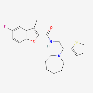 N-[2-(azepan-1-yl)-2-(thiophen-2-yl)ethyl]-5-fluoro-3-methyl-1-benzofuran-2-carboxamide