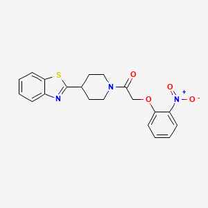 molecular formula C20H19N3O4S B11338175 1-[4-(1,3-Benzothiazol-2-yl)piperidin-1-yl]-2-(2-nitrophenoxy)ethanone 