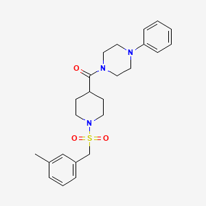 {1-[(3-Methylbenzyl)sulfonyl]piperidin-4-yl}(4-phenylpiperazin-1-yl)methanone