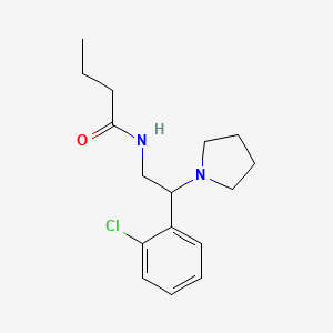 molecular formula C16H23ClN2O B11338190 N-[2-(2-chlorophenyl)-2-(pyrrolidin-1-yl)ethyl]butanamide 