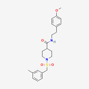 molecular formula C23H30N2O4S B11338197 N-[2-(4-methoxyphenyl)ethyl]-1-[(3-methylbenzyl)sulfonyl]piperidine-4-carboxamide 