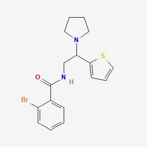 2-bromo-N-[2-(pyrrolidin-1-yl)-2-(thiophen-2-yl)ethyl]benzamide