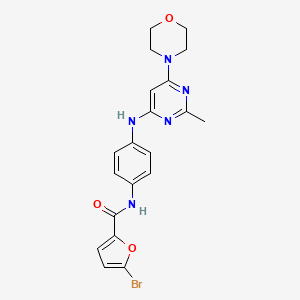 molecular formula C20H20BrN5O3 B11338239 5-bromo-N-(4-((2-methyl-6-morpholinopyrimidin-4-yl)amino)phenyl)furan-2-carboxamide 