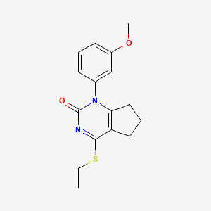 4-(ethylsulfanyl)-1-(3-methoxyphenyl)-1,5,6,7-tetrahydro-2H-cyclopenta[d]pyrimidin-2-one