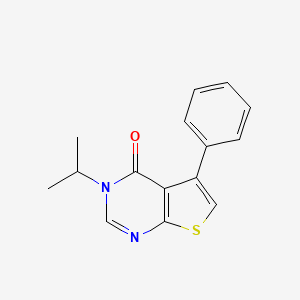 molecular formula C15H14N2OS B11338261 5-phenyl-3-(propan-2-yl)thieno[2,3-d]pyrimidin-4(3H)-one 