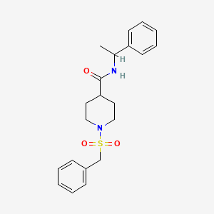 1-(benzylsulfonyl)-N-(1-phenylethyl)piperidine-4-carboxamide