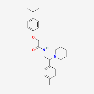 molecular formula C25H34N2O2 B11338305 N-[2-(4-methylphenyl)-2-(piperidin-1-yl)ethyl]-2-[4-(propan-2-yl)phenoxy]acetamide 