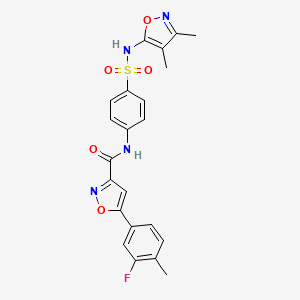 N-{4-[(3,4-dimethyl-1,2-oxazol-5-yl)sulfamoyl]phenyl}-5-(3-fluoro-4-methylphenyl)-1,2-oxazole-3-carboxamide