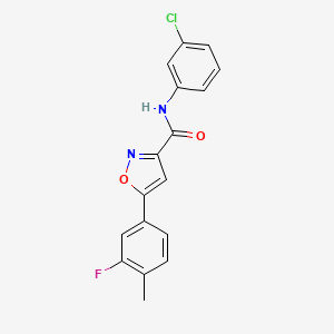 N-(3-chlorophenyl)-5-(3-fluoro-4-methylphenyl)-1,2-oxazole-3-carboxamide