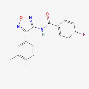 N-[4-(3,4-dimethylphenyl)-1,2,5-oxadiazol-3-yl]-4-fluorobenzamide