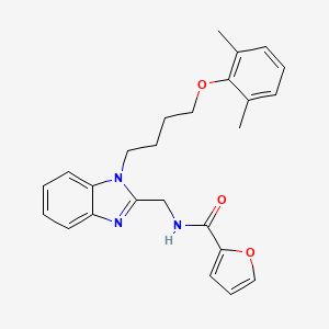 N-({1-[4-(2,6-dimethylphenoxy)butyl]-1H-benzimidazol-2-yl}methyl)furan-2-carboxamide