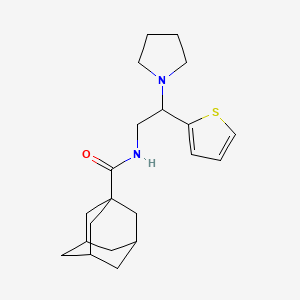 N-[2-(Pyrrolidin-1-YL)-2-(thiophen-2-YL)ethyl]adamantane-1-carboxamide