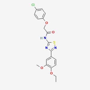 2-(4-chlorophenoxy)-N-[3-(4-ethoxy-3-methoxyphenyl)-1,2,4-thiadiazol-5-yl]acetamide