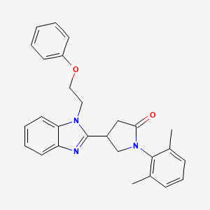 1-(2,6-dimethylphenyl)-4-[1-(2-phenoxyethyl)-1H-benzimidazol-2-yl]pyrrolidin-2-one