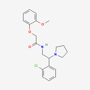 N-[2-(2-chlorophenyl)-2-(pyrrolidin-1-yl)ethyl]-2-(2-methoxyphenoxy)acetamide