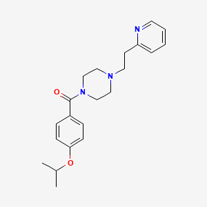 molecular formula C21H27N3O2 B11338434 [4-(Propan-2-yloxy)phenyl]{4-[2-(pyridin-2-yl)ethyl]piperazin-1-yl}methanone 