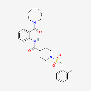 N-[2-(azepan-1-ylcarbonyl)phenyl]-1-[(2-methylbenzyl)sulfonyl]piperidine-4-carboxamide