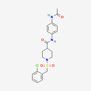 N-[4-(acetylamino)phenyl]-1-[(2-chlorobenzyl)sulfonyl]piperidine-4-carboxamide