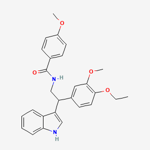 N-[2-(4-ethoxy-3-methoxyphenyl)-2-(1H-indol-3-yl)ethyl]-4-methoxybenzamide