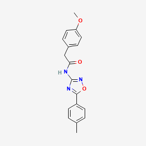 2-(4-methoxyphenyl)-N-[5-(4-methylphenyl)-1,2,4-oxadiazol-3-yl]acetamide