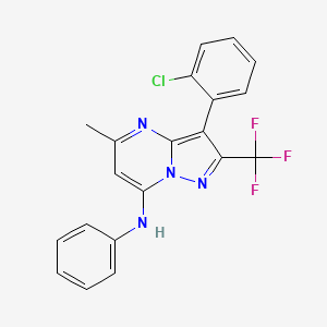 3-(2-chlorophenyl)-5-methyl-N-phenyl-2-(trifluoromethyl)pyrazolo[1,5-a]pyrimidin-7-amine