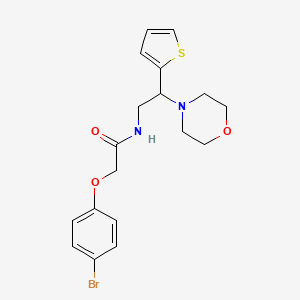 2-(4-bromophenoxy)-N-[2-(morpholin-4-yl)-2-(thiophen-2-yl)ethyl]acetamide