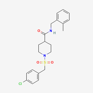 1-[(4-chlorobenzyl)sulfonyl]-N-(2-methylbenzyl)piperidine-4-carboxamide