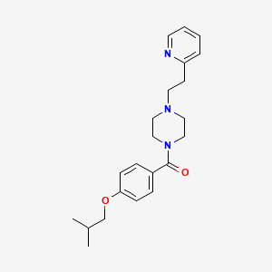 molecular formula C22H29N3O2 B11338542 [4-(2-Methylpropoxy)phenyl]{4-[2-(pyridin-2-yl)ethyl]piperazin-1-yl}methanone 