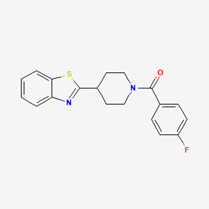 molecular formula C19H17FN2OS B11338548 2-[1-(4-Fluorobenzoyl)piperidin-4-yl]-1,3-benzothiazole 