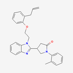 1-(2-methylphenyl)-4-(1-{2-[2-(prop-2-en-1-yl)phenoxy]ethyl}-1H-benzimidazol-2-yl)pyrrolidin-2-one