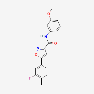 5-(3-fluoro-4-methylphenyl)-N-(3-methoxyphenyl)-1,2-oxazole-3-carboxamide