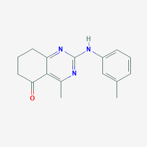 4-methyl-2-[(3-methylphenyl)amino]-7,8-dihydroquinazolin-5(6H)-one