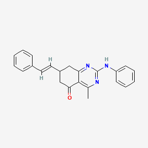 2-anilino-4-methyl-7-[(E)-2-phenylvinyl]-7,8-dihydroquinazolin-5(6H)-one