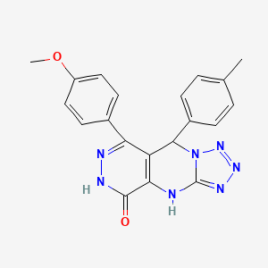 10-(4-methoxyphenyl)-8-(4-methylphenyl)-2,4,5,6,7,11,12-heptazatricyclo[7.4.0.03,7]trideca-1(9),3,5,10-tetraen-13-one