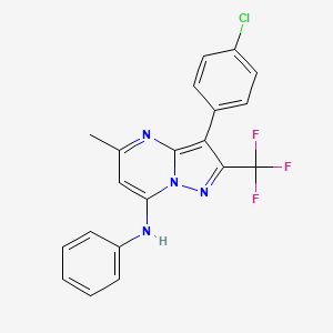 3-(4-chlorophenyl)-5-methyl-N-phenyl-2-(trifluoromethyl)pyrazolo[1,5-a]pyrimidin-7-amine