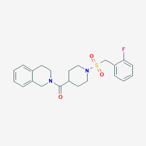 3,4-dihydroisoquinolin-2(1H)-yl{1-[(2-fluorobenzyl)sulfonyl]piperidin-4-yl}methanone