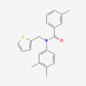 N-(3,4-dimethylphenyl)-3-methyl-N-(thiophen-2-ylmethyl)benzamide