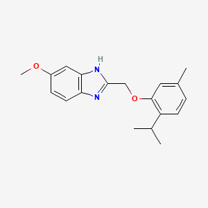 molecular formula C19H22N2O2 B11338652 5-methoxy-2-{[5-methyl-2-(propan-2-yl)phenoxy]methyl}-1H-benzimidazole 