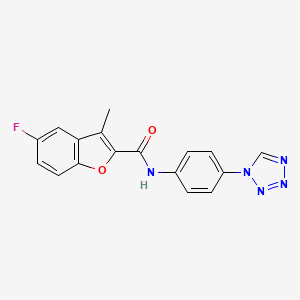 molecular formula C17H12FN5O2 B11338658 5-fluoro-3-methyl-N-[4-(1H-tetrazol-1-yl)phenyl]-1-benzofuran-2-carboxamide 