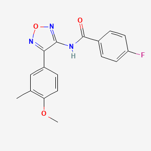 4-fluoro-N-[4-(4-methoxy-3-methylphenyl)-1,2,5-oxadiazol-3-yl]benzamide