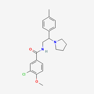 molecular formula C21H25ClN2O2 B11338678 3-chloro-4-methoxy-N-[2-(4-methylphenyl)-2-(pyrrolidin-1-yl)ethyl]benzamide 