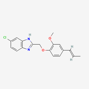 5-chloro-2-({2-methoxy-4-[(1E)-prop-1-en-1-yl]phenoxy}methyl)-1H-benzimidazole