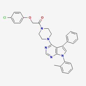 molecular formula C31H28ClN5O2 B11338706 2-(4-chlorophenoxy)-1-{4-[7-(2-methylphenyl)-5-phenyl-7H-pyrrolo[2,3-d]pyrimidin-4-yl]piperazin-1-yl}ethanone 