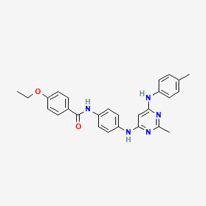 molecular formula C27H27N5O2 B11338718 4-ethoxy-N-[4-({2-methyl-6-[(4-methylphenyl)amino]pyrimidin-4-yl}amino)phenyl]benzamide 