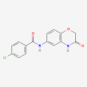 4-chloro-N-(3-oxo-3,4-dihydro-2H-1,4-benzoxazin-6-yl)benzamide