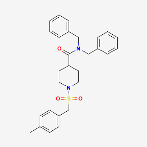 N,N-dibenzyl-1-[(4-methylbenzyl)sulfonyl]piperidine-4-carboxamide