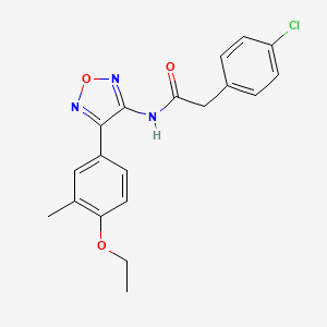 2-(4-chlorophenyl)-N-[4-(4-ethoxy-3-methylphenyl)-1,2,5-oxadiazol-3-yl]acetamide