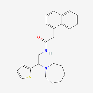 molecular formula C24H28N2OS B11338779 N-[2-(azepan-1-yl)-2-(thiophen-2-yl)ethyl]-2-(naphthalen-1-yl)acetamide 